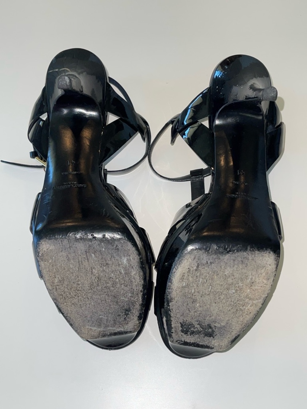Saint Laurent (YSL) Tribute Sandal Heels – Black Patent – Size 41 - Picture 8 of 8